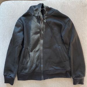 SHEIN black zip-up hoodie